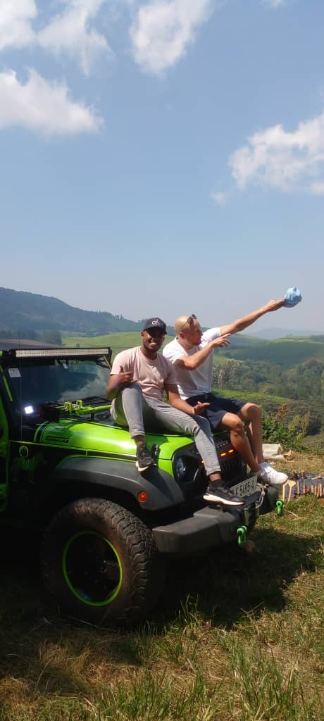 Riders at a Kibira highlands viewpoint